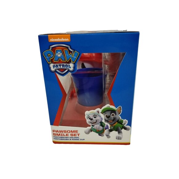 Nickelodeon Paw Patrol Marshall Pawsome Smile Set Toothbrush Holder Rinse Cup - Picture 4 of 8